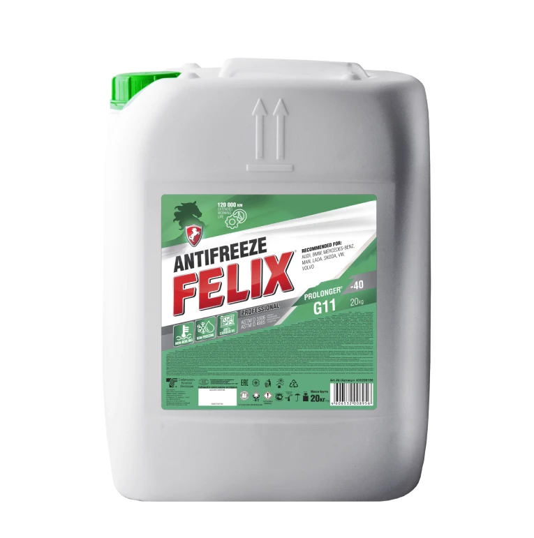 Антифриз зеленый Felix Prolonger-40 G11, 20 кг