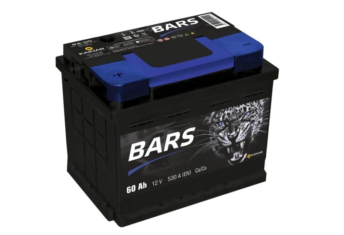 Аккумулятор 6ст-60 АПЗ (Bars Silver) пп