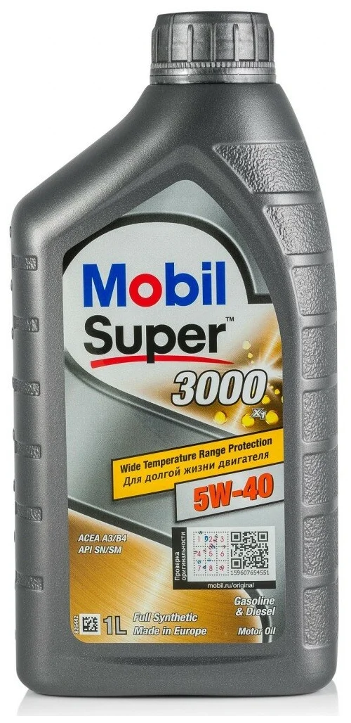 Масло Mobil Super 3000 X1 (Synt S) 5w-40 1л.